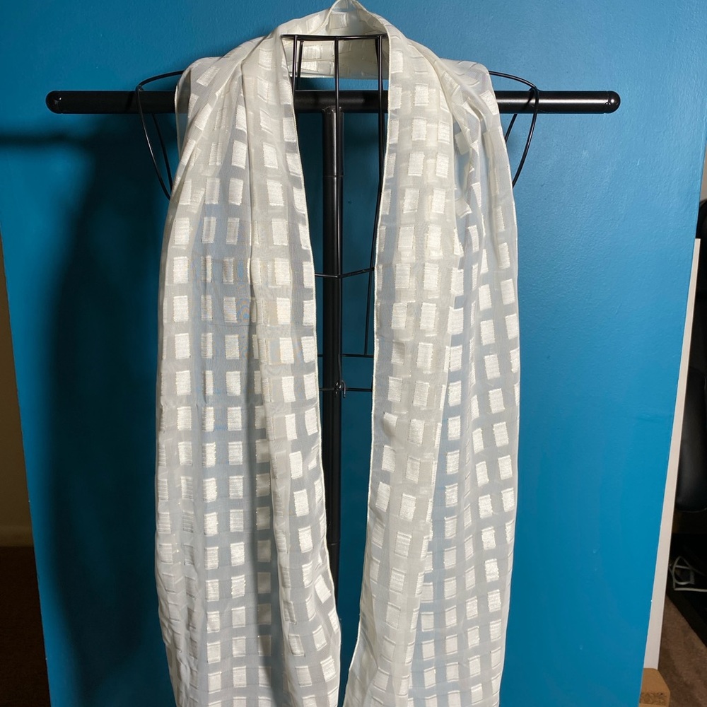 Sheer White Scarf